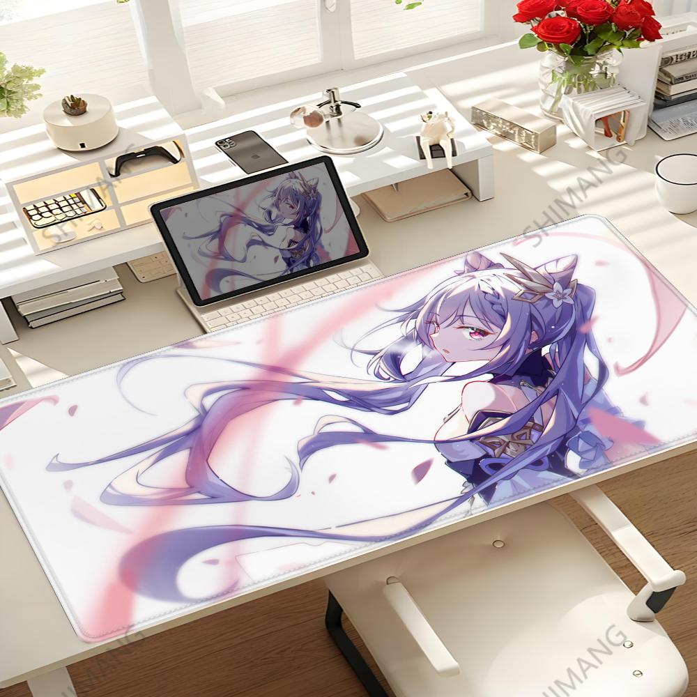 Genshin Impact Keqing Mousepad Large Gaming Mouse Pad LockEdge Thickened Computer Keyboard Table Desk Mat