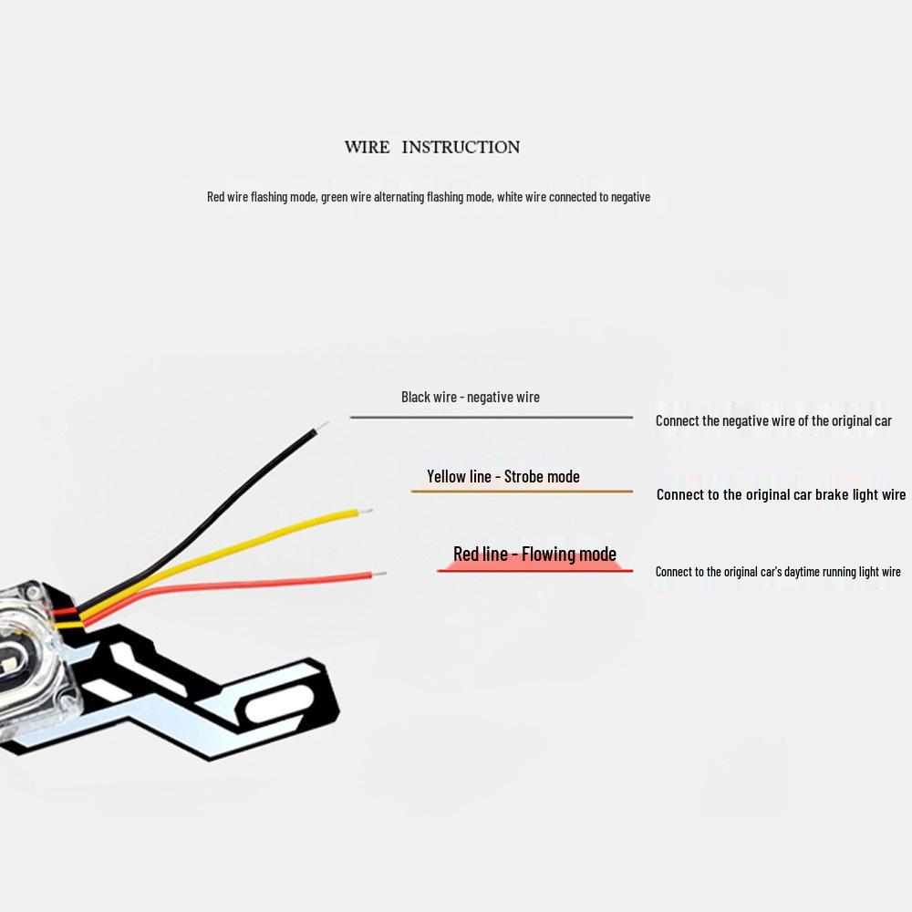 Uniwersalne światło tylne LED motocyklowe z migającym kolorowym ostrzeżeniem hamowania zapobiegającym kolizjom tylnym