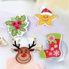 50Pcs/Bag 2-Holes Cartoon Buckle Mix Christmas Star Candles Santa Sock Craft Sewing DIY Materials Buttons