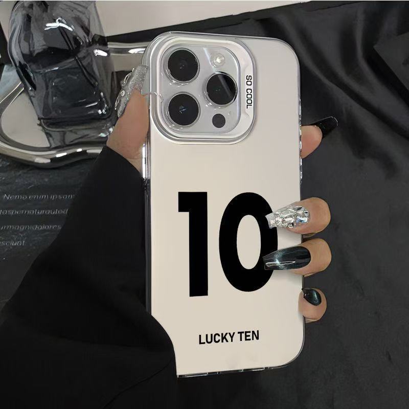 The new lucky number is suitable for iphone16 mobile phone case Apple 15promax/14 anti-drop 13pro12 Europe and America