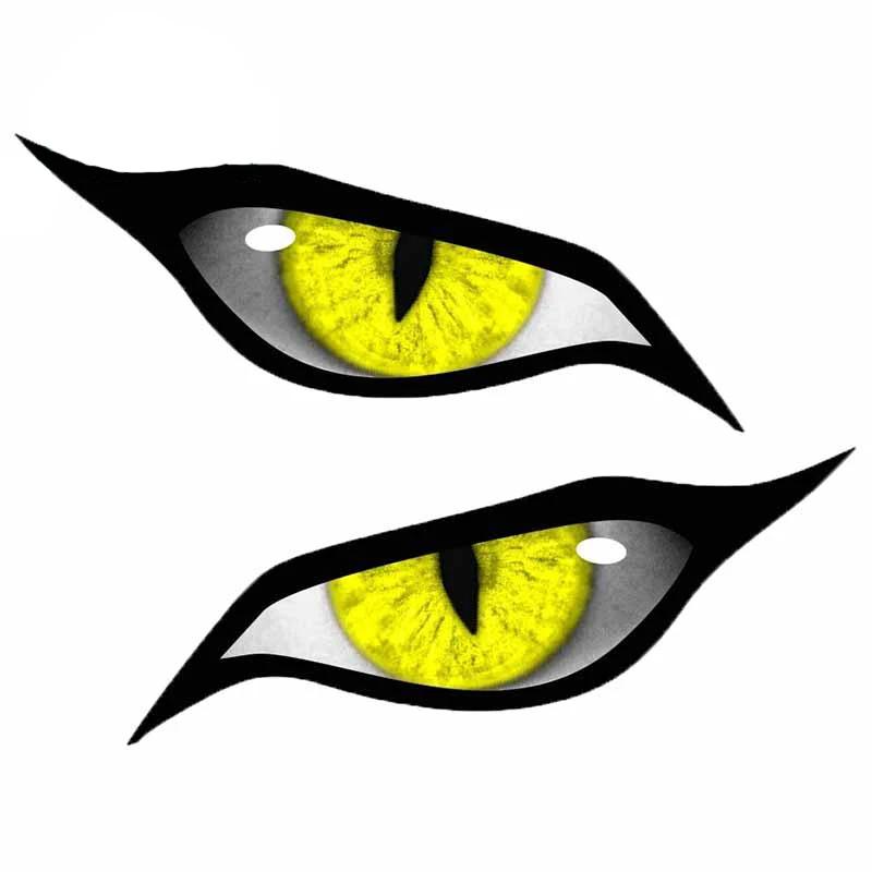 Car Stickers for Evil Yellow Eyes RV Motorcycle Occlusion Scratch Waterproof Windshield VAN Anime Decal STICKER Products
