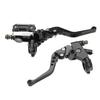 Pair 7/8'' CNC Universal Motorcycle Brake Clutch Master Cylinder Lever Set Reser