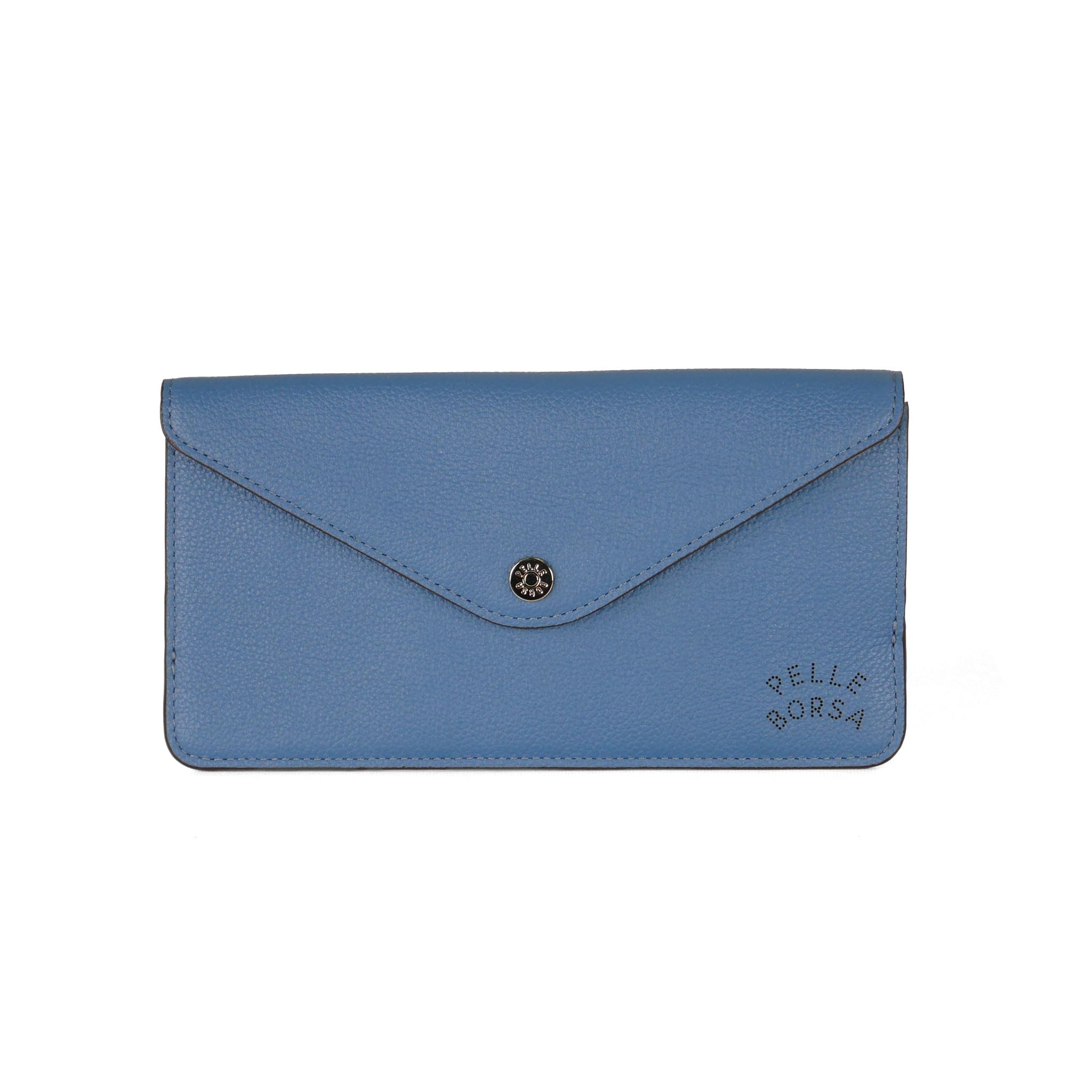 Pelle Borsa Длинный кошелек с клапаном, 7201, Синий (ЭТА)