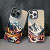 Mountain Scenery Peak Landscape Phone Case For iPhone 15 Pro Max 14 13 12 11 Pro Max Mini 15 14 Plus Shockproof Laser Back Cover