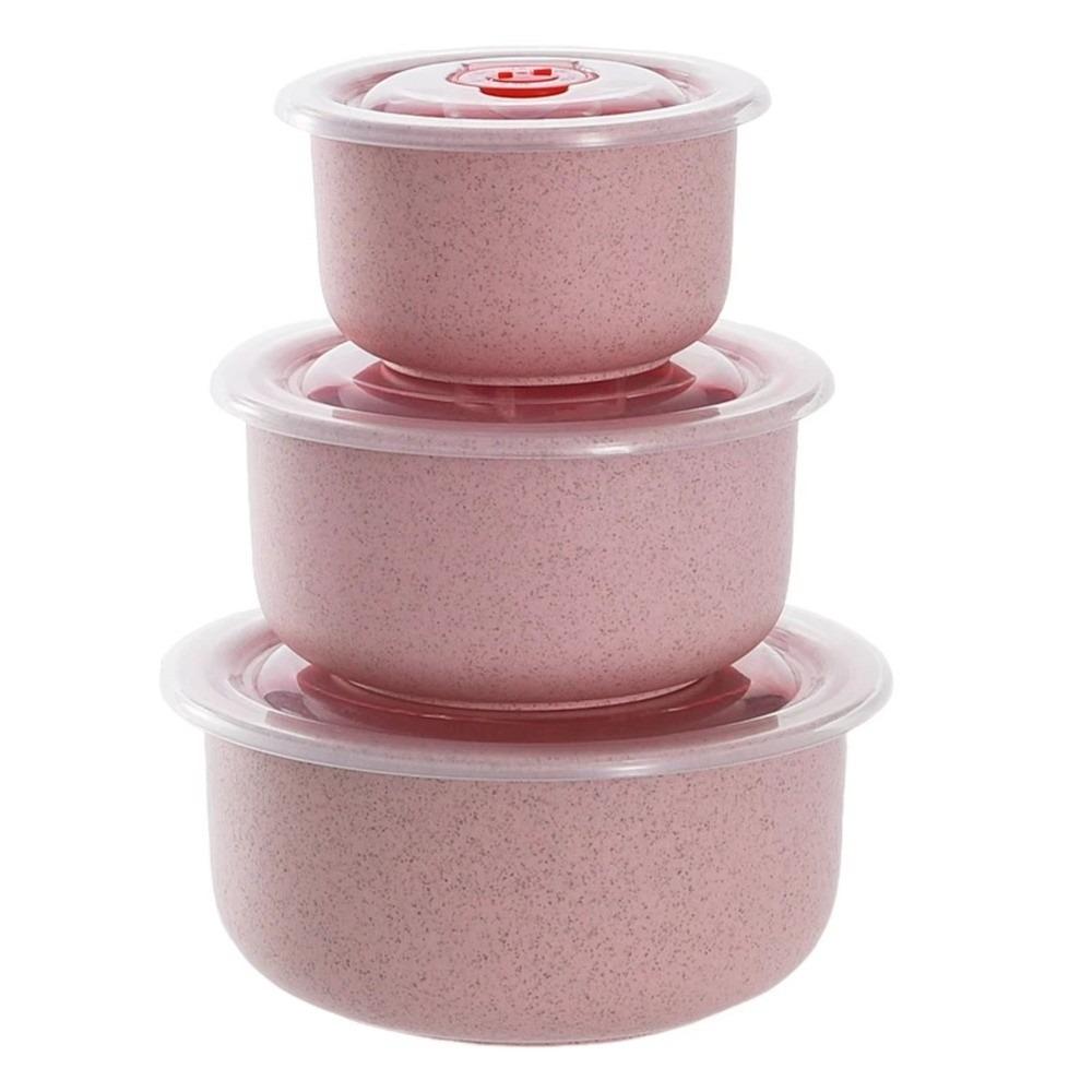 3pcs Portable Lunch Box Set Storing Fruits Vegetables Ramen Bowl Food Storage Containers with Lids Rice Bowls