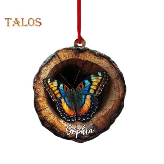 Ovale Acryl-Tier-Hängedekoration, 2D, flaches Waldtier, Weihnachtsbaum-Hängeornament, Auto, Schlafzimmer, Tieranhänger, Wohnzimmer, Schlafzimmer, Tier