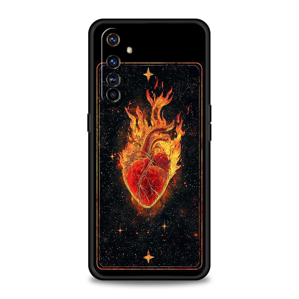 Flame Pattern Phone Case For Realme 13 12 10 9 8 7 GT3 GT5 GT2 Pro Plus 5G C21 C25 C35 GT Neo 2 3 3T 5 Cover