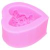 DIY Silicone Mold 3‑Dimensional Heart Shaped Rose Flower LOVE Cake Chocolate Soap Candle