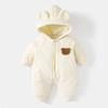 Winter Baby Outwear Clothing Fur Lining Warm Toddler Girl's Boy's Rompers Cartoon Bear Infant Jumpsuit
