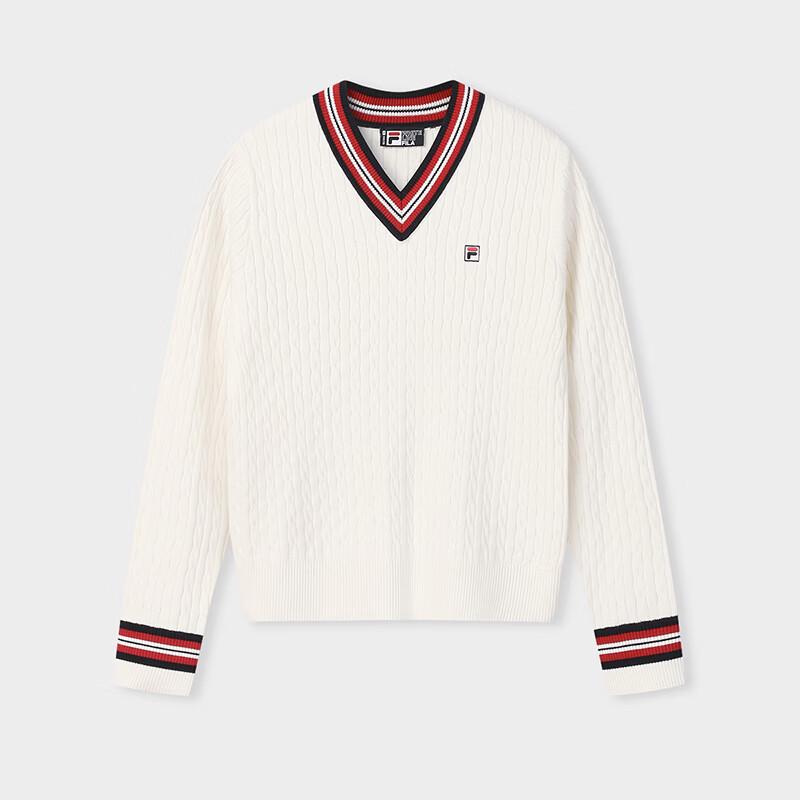 FILA Women s Cable Knit V-Neck Pullover Sweater S 17990₽