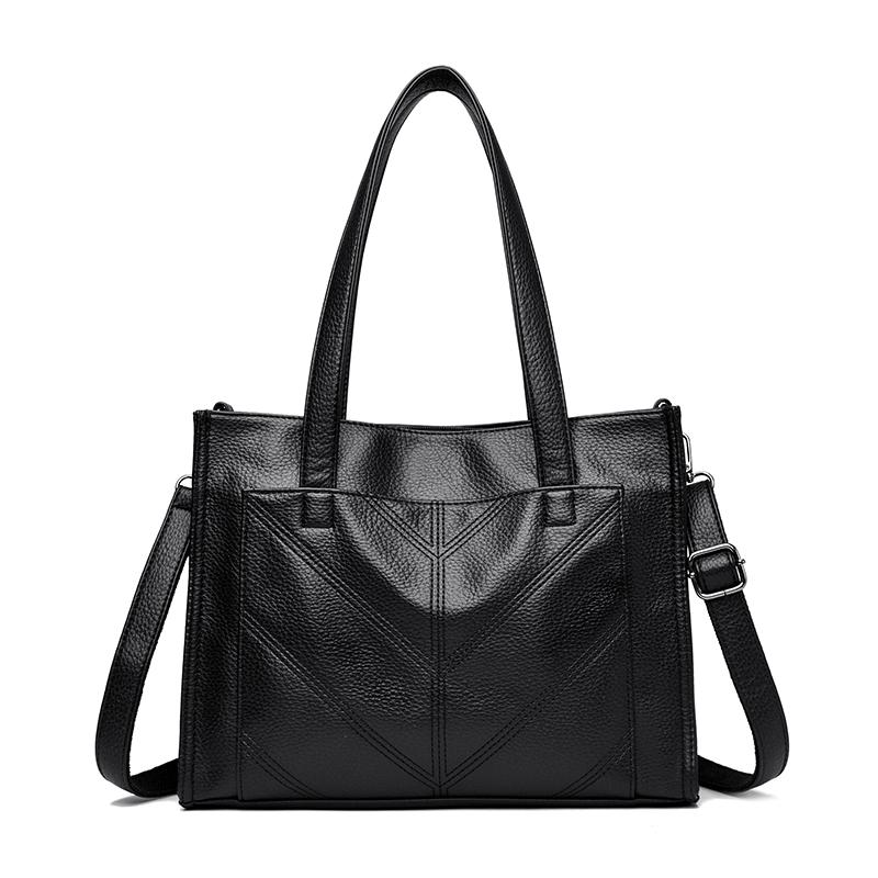 Large Capacity Women PU Leather Handbags Tote Bags High Quality Ladies Shoulder Messenger Bags Casual Female Zipper Shopping Bag