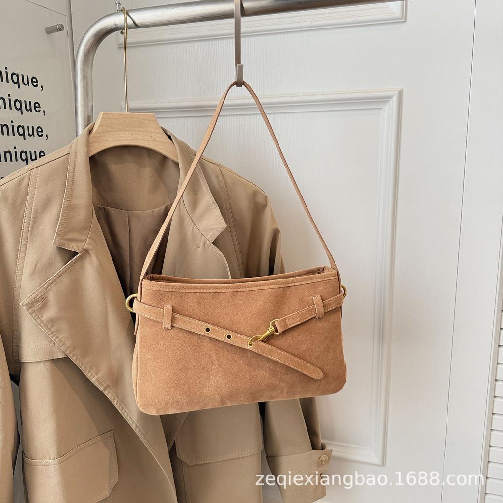 Korean texture matte 2025 new retro bag women's shoulder underarm bag casual commuter bag small square bag