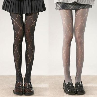 Hohelastische Dünne Strümpfe Jacquard Damenstrumpfhosen Sexy Gestrickte Strumpfhosen Damenunterwäsche