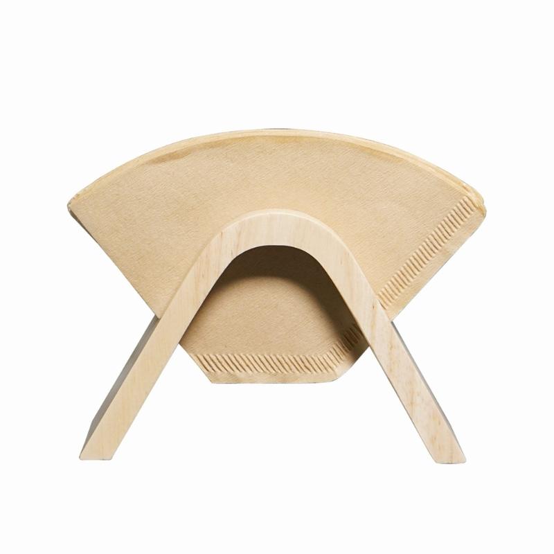 Coffee Paper Stand Coffee Filter Holder Storage Rack Securely Stores 80 Coffee Papers Coffee Accessories Wood Texture