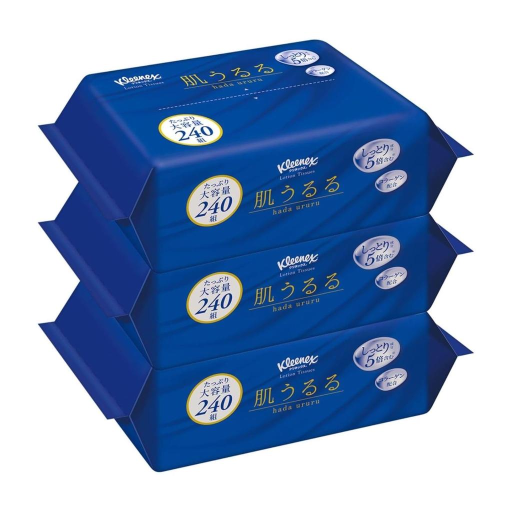 Kleenex Moisturizing Soft Pack 480 sheets 3 packs Tissues, (240 pairs), (bulk purchase)