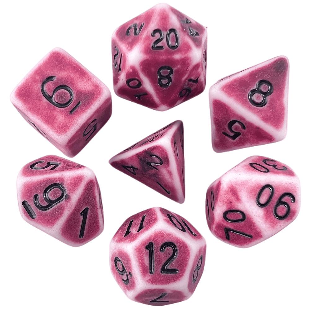 Kostki DND Retro Wielościenne Zestaw Kostek 7szt D4, D6, D8, D10, D%, D12, D20 Kostki do Gry do Gry DND Stół Planszowy Gry Fabularne