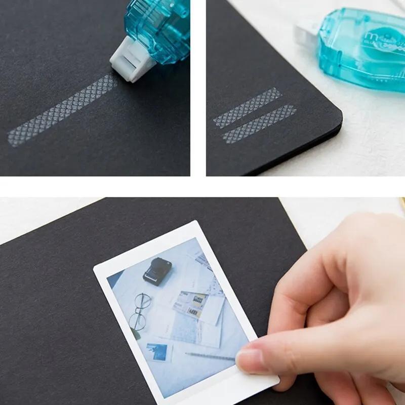 1PC Random Color Mini Glue with Dot Glue Classic Transparent Student Office Portable Double Sided Adhesive