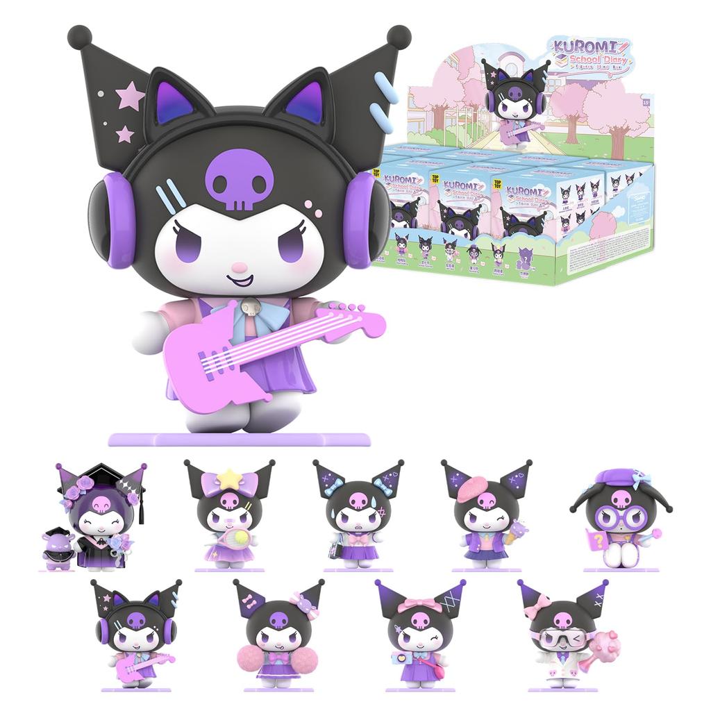 TOP TOY Sanrio Gakuen Nikki Series Box of Blind Box Soft Vinyl Gift for Romantic Collectible Item [Assorted 8] Figures, PVC, Birthdays, Christmas,