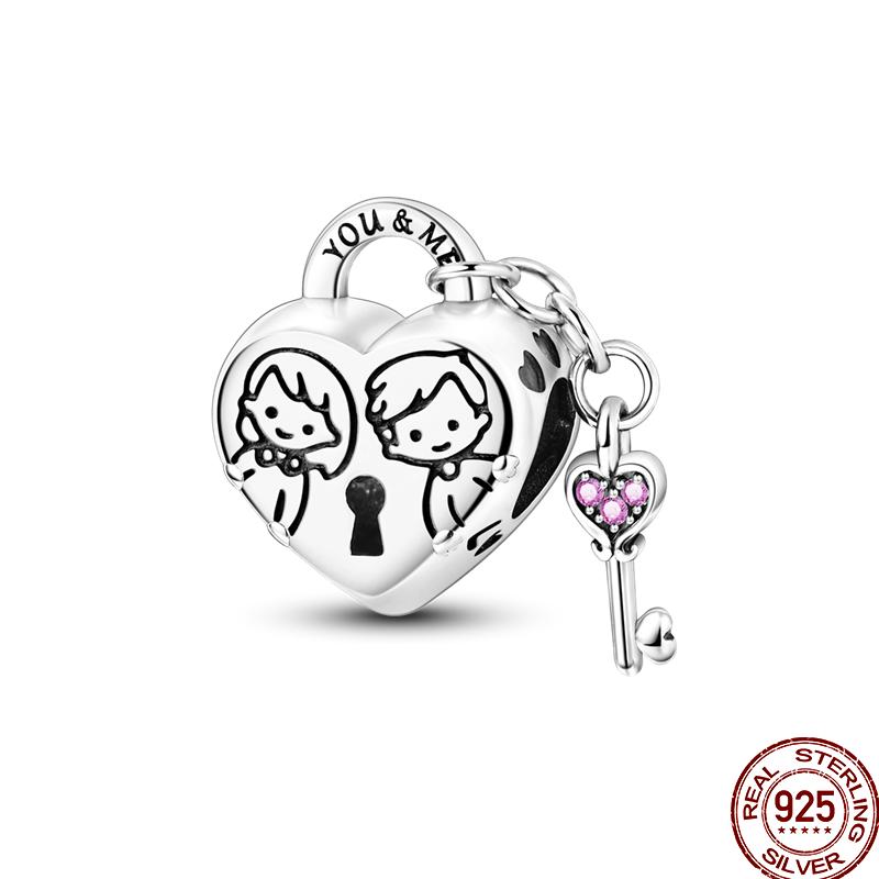 100% Copper Love Blessing Emotional Heart Shaped Beaded Beads Suitable For 3Mm Original Bracelet Diy Jewelry