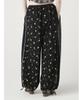 Furfur Flower Print Wide Sweat Pants RWCP252024BLKF