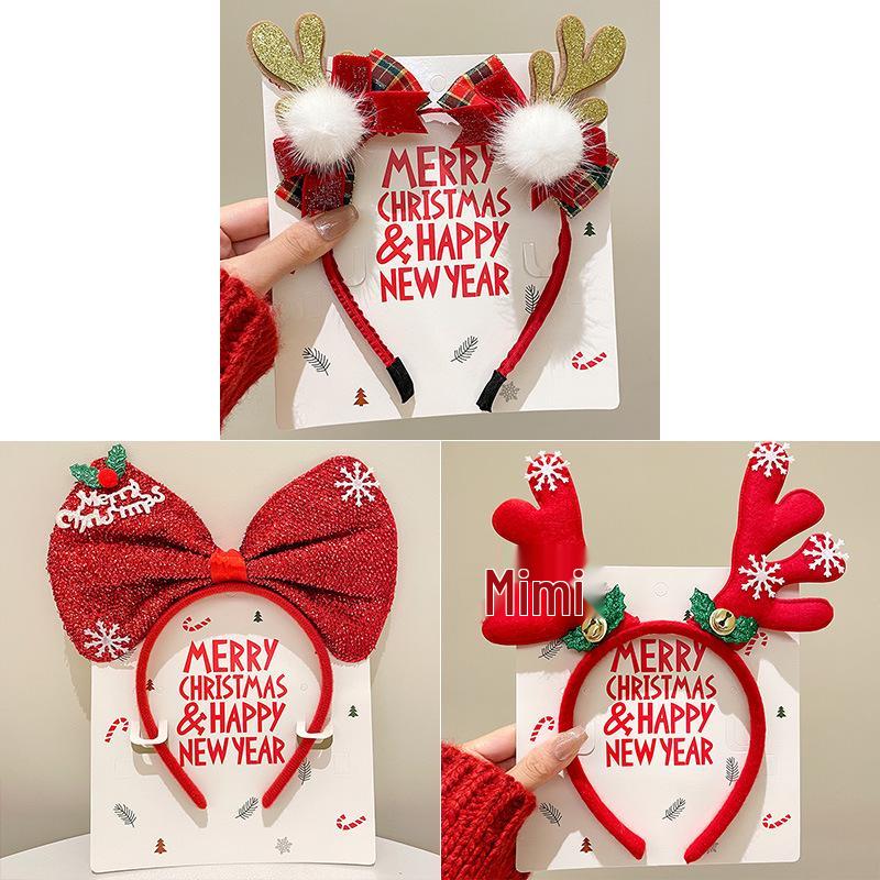 Mori Style Reindeer Antler Headband: Cute Christmas Hair Clip for Women & Kids