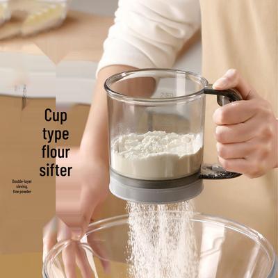 Beliebter halbautomatischer Hand-Mehlsieb zum Backen und Bestäuben