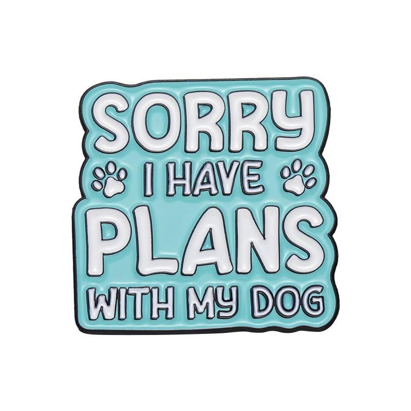 Dog Animal Whimsical Brooch Collection Colorful Engaging Lettered Cartoon Accessories