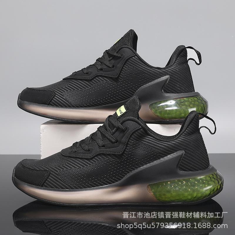 Ultraleichte Laufschuhe mit weicher Sohle, erhöhte, dicksohlige Sport- und Freizeittrendschuhe, hochwertige Leder-Trend-Mode-Laufschuhe