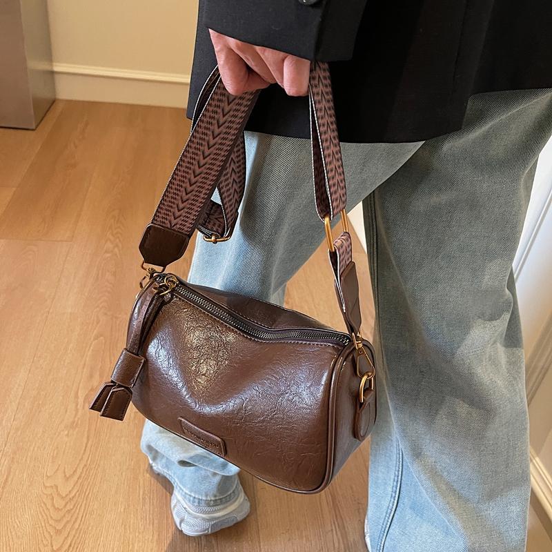 Fashionable Women's Shoulder Bag for Girl Fashion Style Boston Tote Bag Pu Leather Retro Underarm Bag Female Accessory