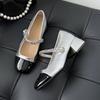 Fashion 2024 New Summer Women's Pearl Shoes TweedStyle Vintage Thick Medium LowTop Leather Shoes Latex Sole Rubber Upper