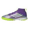 adidas F50 League TF Mid Comfortable Versatile Kids Soccer Shoes Kids Soccer Shoes Purple JI3549