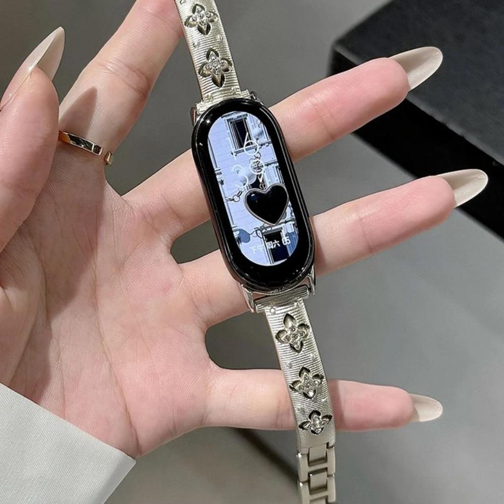 New Bling Elegant Bracelet Metal Link For XIAOMi Band 10 9 Strap For Mi Band 8 New Design Bracelet NFC Wristband Accessories