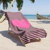 Asciugamano a Cuori Rigati Oversize, Asciugamano da Bagno in Microfibra ad Asciugatura Rapida con Stampa Amore a Strisce Rosa, Grande Coperta da Piscina e Spiaggia per Viaggio 1pz