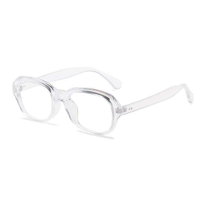 66016 New Anti-Blue Flat Mirror 2024 Oval Plain Makeup Thin Glasses Frame Internet Celebrity Street Shot Glasses