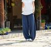 2023 Six-Color Japanese Style Cotton Linen Lantern Pants - Women's Plus Size Elastic Waist Casual Long Pants for Zen Meditation