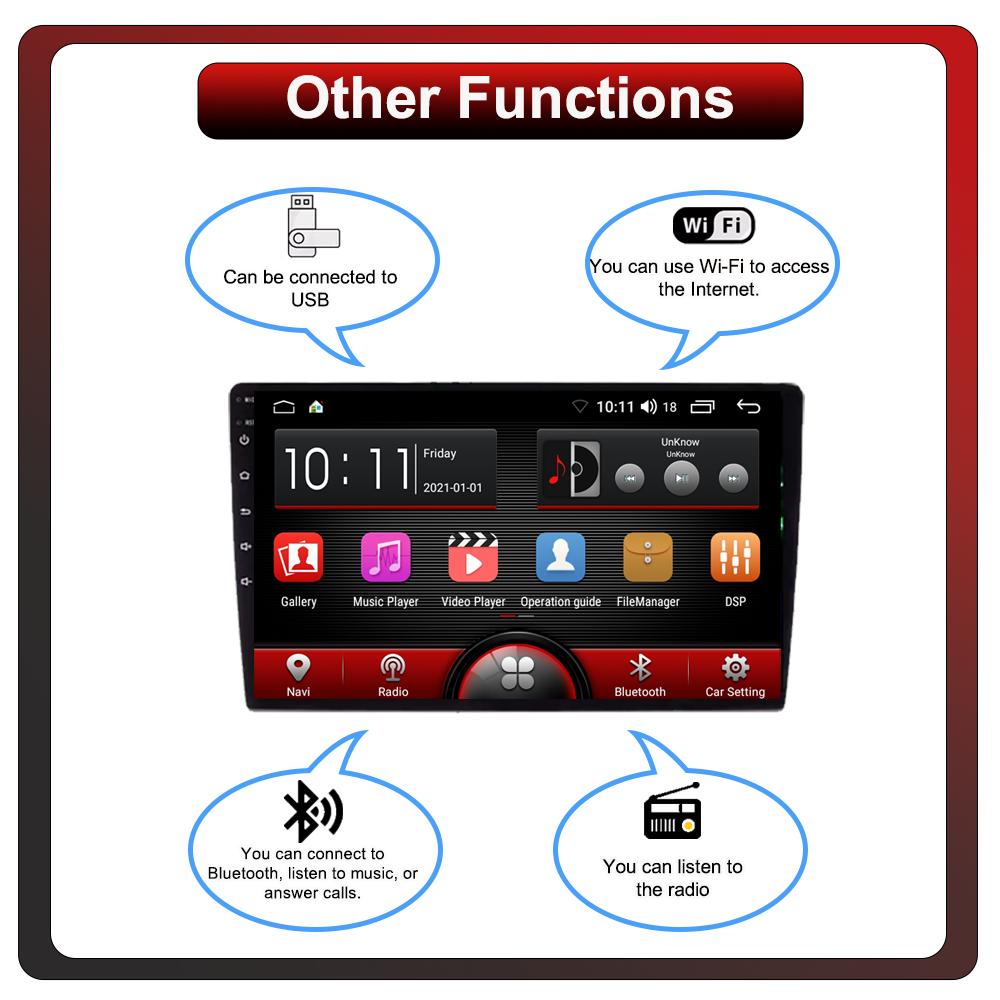 2Din Android Car-Play Car Radio,Honda Civic 2000-2006,Multimedia Player Head Unit Stereo GPS Navigation BT WIFI,1+16GB