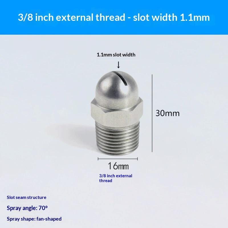 Hot Flat Fan Spray Nozzle BHC Air Knife Blowing Wind Nozzle 1/8'' 1/2'' Slot Cleaning High Pressure For Industrial Dust Removal