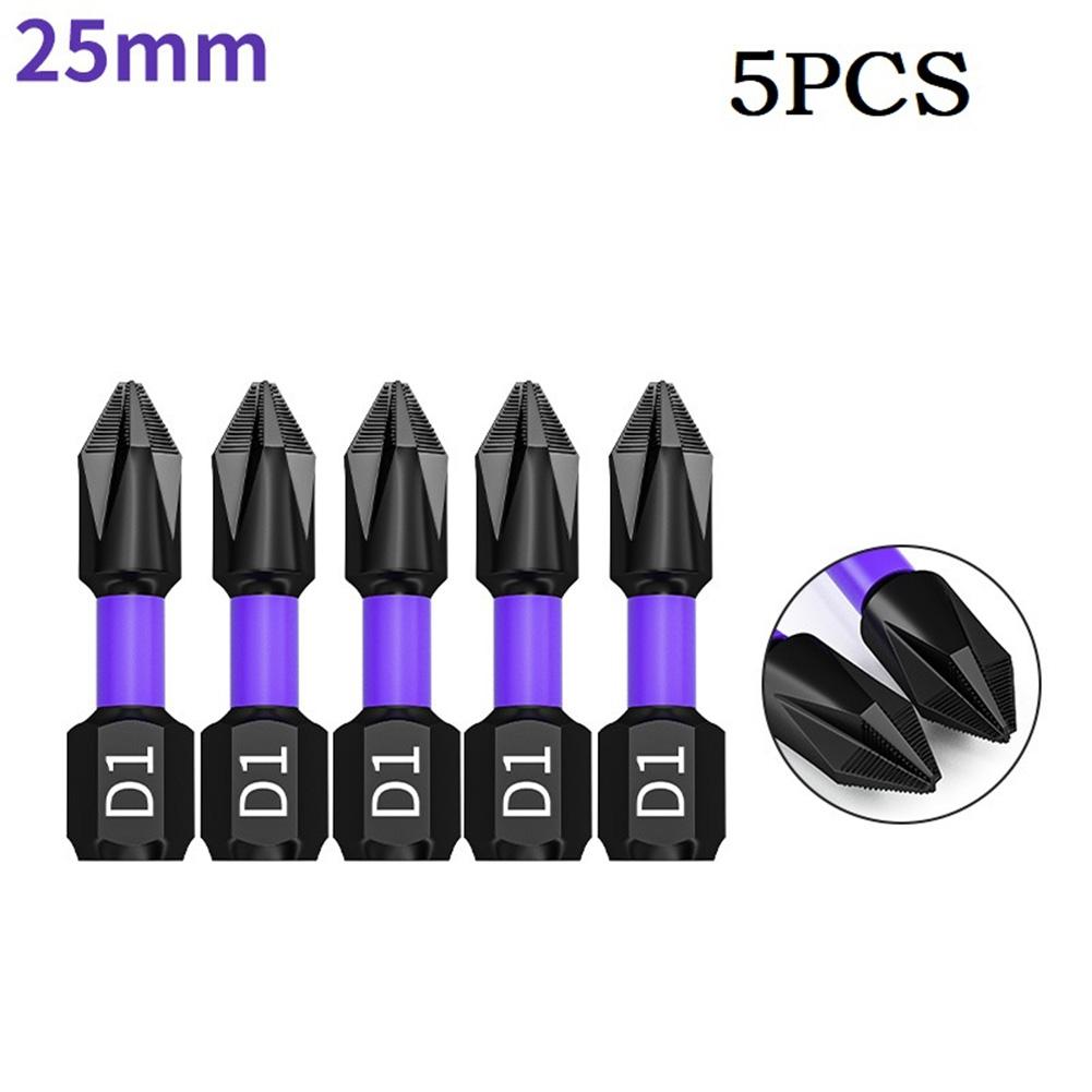 5pcs Batch Head Alloy Steel Black Cross Magnetic Non-slip