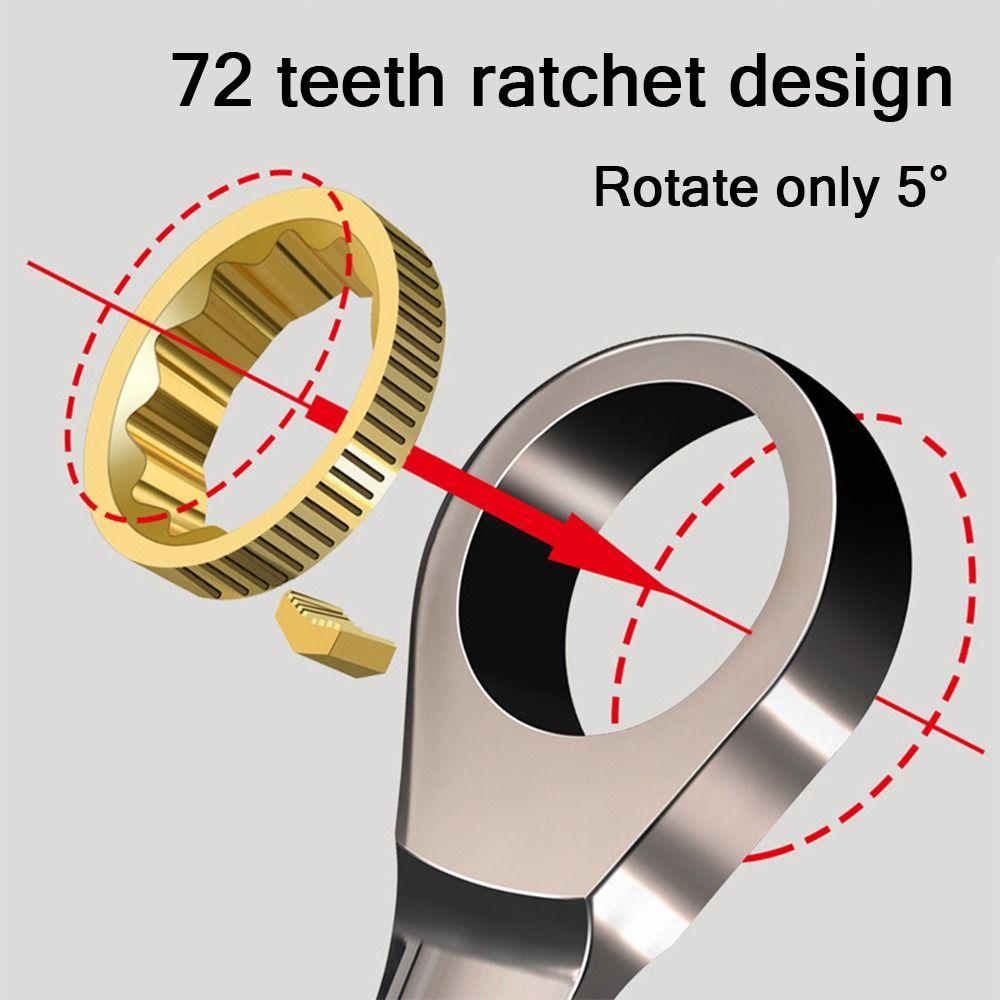 72 Teeth Ratchet Wrenches CR-V Torx Wrench Practical Spanners