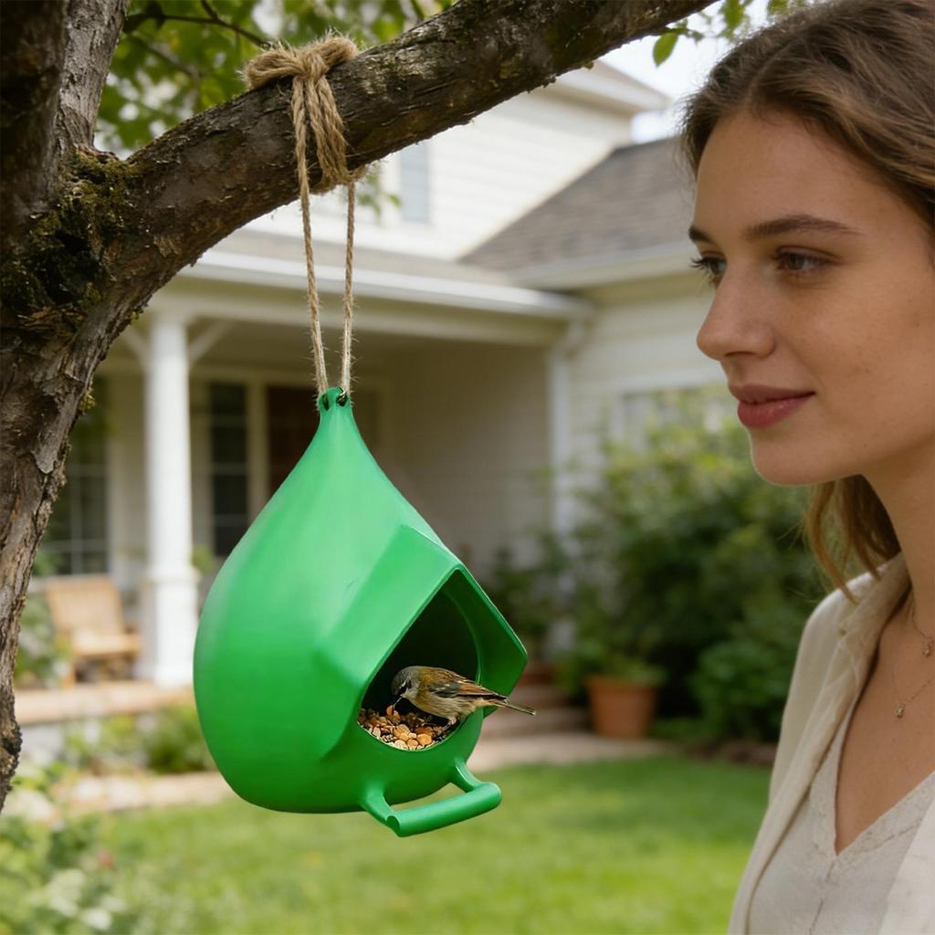 Outdoor bird feeder 3D printing Hummingbird Feeder small Rainproof Bowl Hanging feeder Small animal shelter with Drain hole