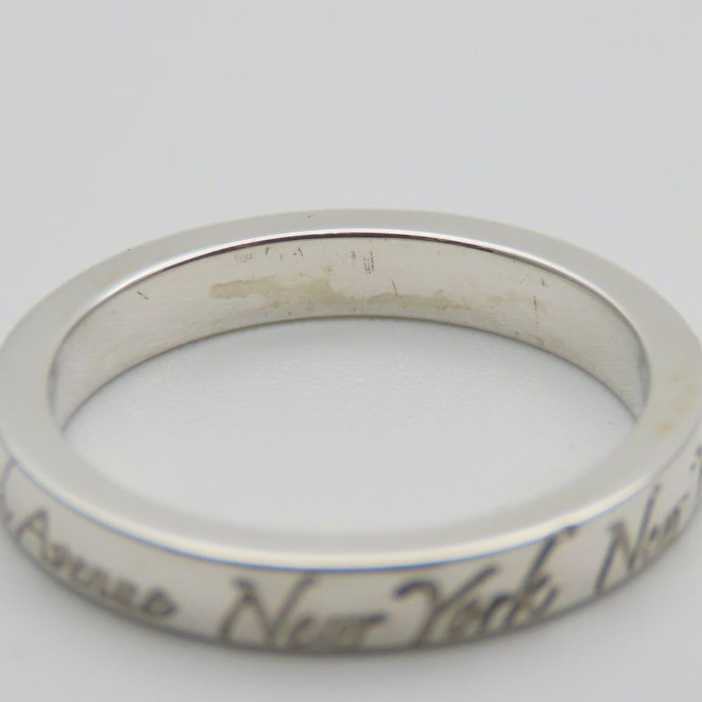 Used TIFFANY&Co. Ring Notes Narrowing New York EU#50 Silver925 2.7g Silver Accessories