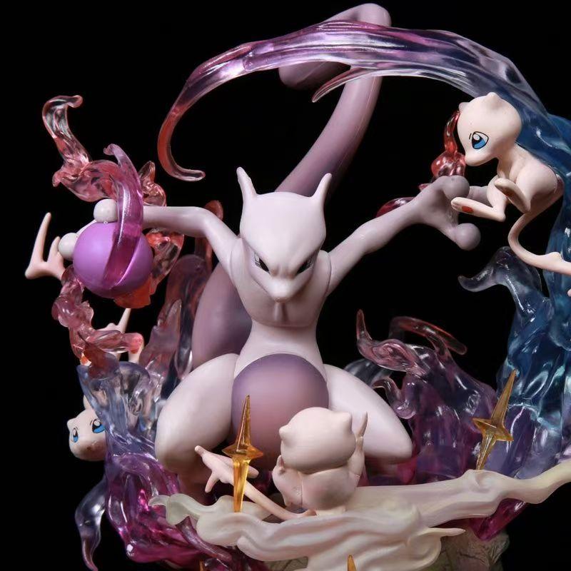 

26CM Pokemon Mewtwo Genga Charizard Can emit light dragonball figures Demon PVC Evil plus charming partner Collection Mode Gifts