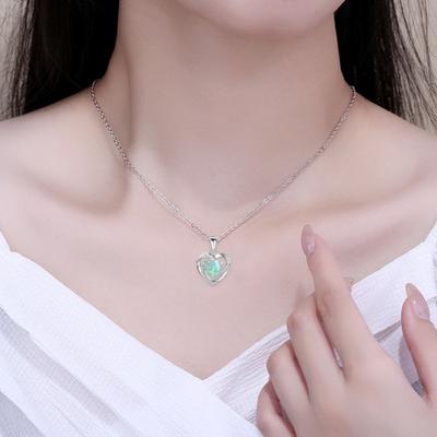 Sahte Kristal Kalp Sonsuzluk Kolyesi Işıltılı Rhinestone Kolye Sevgililer Günü Doğum Günü Hediyesi için Romantik Takı