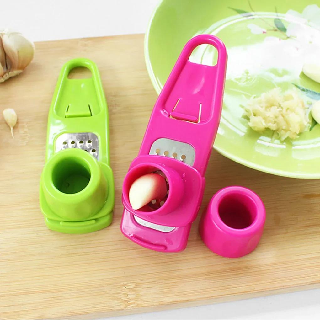 Garlic Presses Ginger Cutter Kitchen Grinding Tool Ginger Grater Grinder Stainless Steel PP Plastic 1PC/2PCS