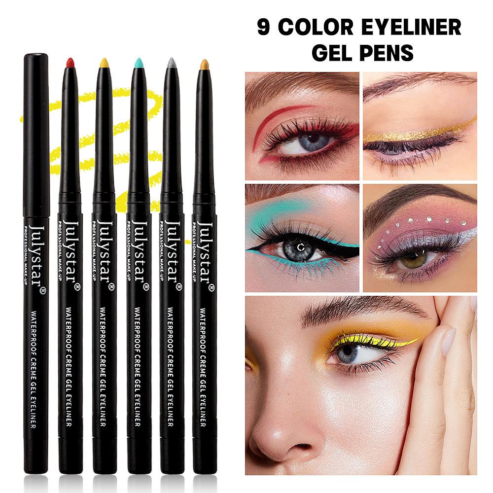 9 Colors of Colorful Eyeliner Pencils, Long-lasting, Waterproof and Non-smudged, Suitable for All Scenes and Can Be Used By All People