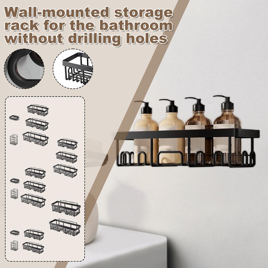 Bathroom Storage Rack, Punch-free Wall-mounted Bathroom Storage Rack, Soap And Toiletries Bathroom Rack
