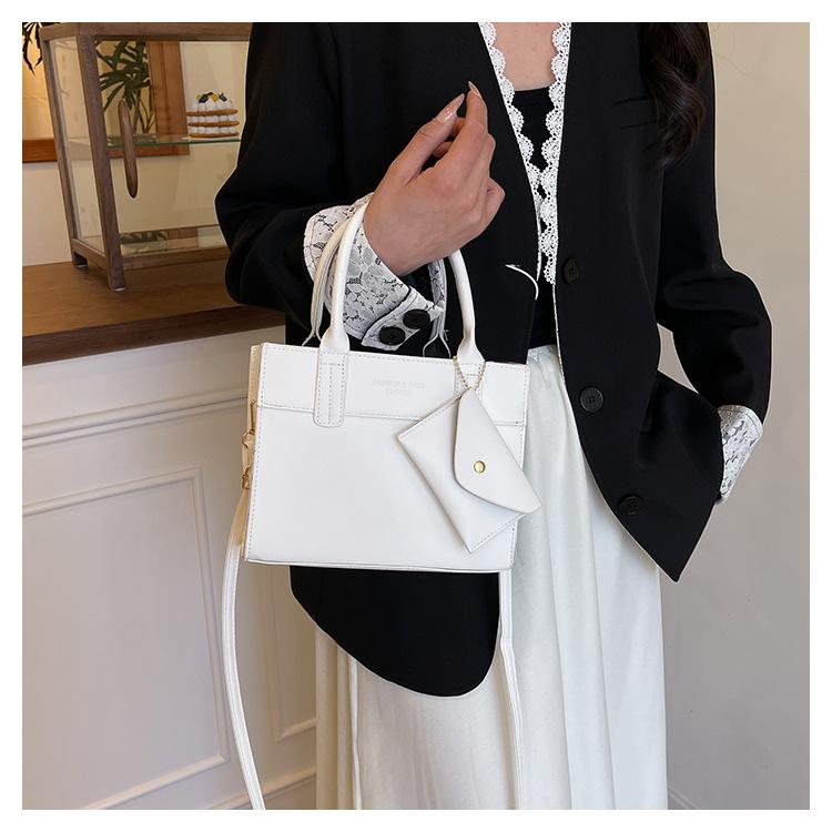 Simple Contrast Color Casual Commuting Large Capacity Fashion Design Crossbody Handbag Small Square Bag For Women