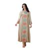 New Middle East Robe Women clothes Fashion Casual Loose Print Sequins Dress Embroidered Dress