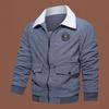 Fleece and thicker outer wear lamb wool casual lapel collar multi-pocket winter zipper medium corduroy cotton coat men's coat