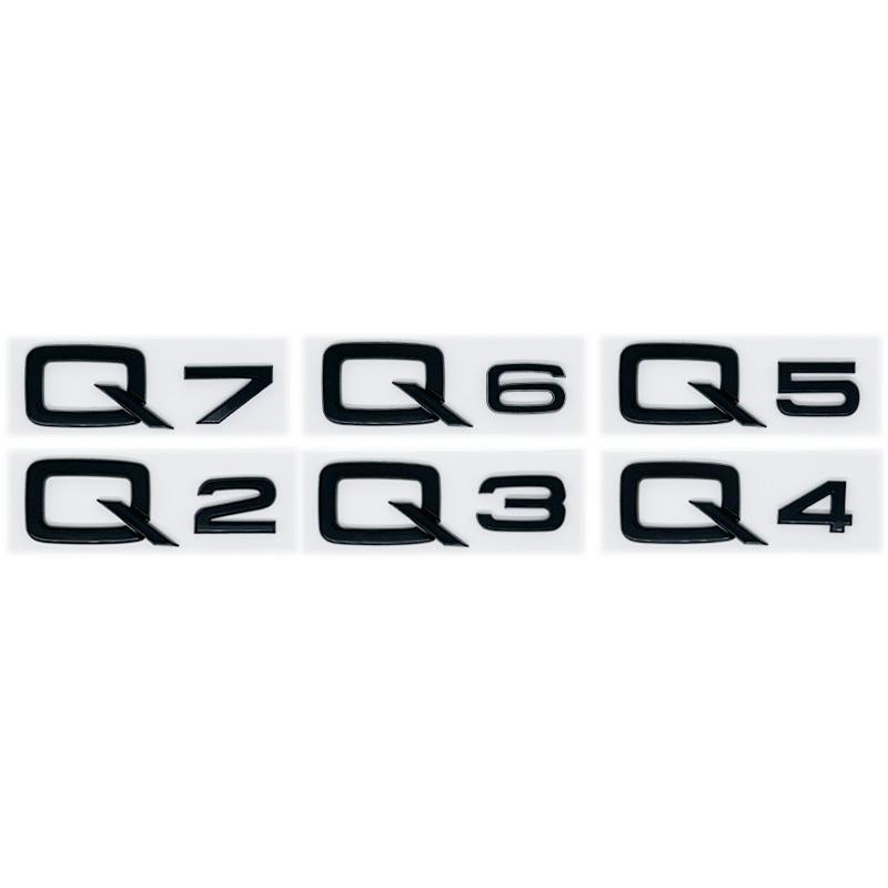 AAXP1 For A1 A3 A4 A5 A6 A7 A8 Q2 Q3 Q4 Q5 Q6 Q7 Q8 Letters Emblem Car Rear Boot Trunk Badge Sticker Decals 3D ABS Accessories